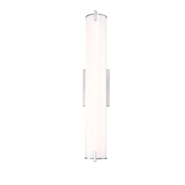 Westinghouse Fixture Wall LED Dimmable 25W Clear Temp Slct Brshd Nkl Crvd White Frosted Shade 6112100 - main